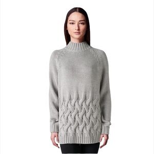 Simply Vera Wang Womens Gray Crew Neck Cable Knit Dress Sweater Plus Sz XXL New